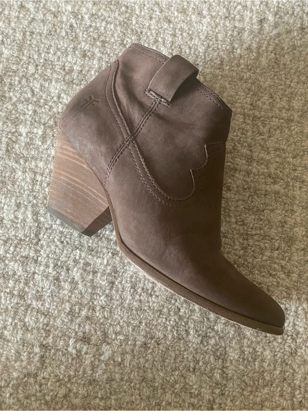 Frye Women’s Brown Leather Ankle Booties - Picture 3 of 5